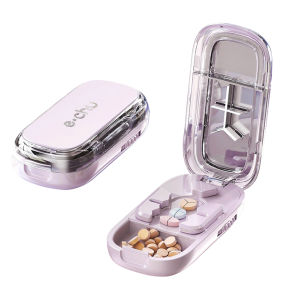   Portable Adjustable Quartering Pill Cutter Storage Box Drug Tablet Medicine Dustproof Divider Organizer Crusher Pill Cutter f