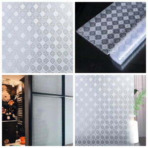 Window Privacy Film Frosted Glass Window Film Static Cling UV Blocking Removable Window Clings Opaque Window Coverings for Home