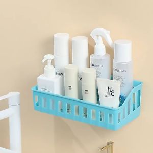UMI《 𝗙𝗥𝗘𝗘 𝟮 𝗫 𝗔𝗗𝗛𝗘𝗦𝗜𝗩𝗘 》Strong Suction Cup Storage Wall Rack Bathroom Kitchen Mounted Basket Holder Rak Sabun 免打孔收纳架