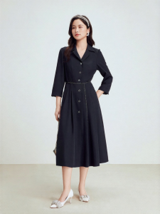 Koradior | Elegant High-Quality V-Neck Windbreaker Coat