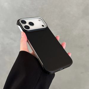 szhaiyu | Frameless PU Leather Matte Shockproof Phone Case For iPhone 17Pro 16Pro 15Pro 14Pro Max 17 16 15 14 iPhone Air Back Cover Fundas