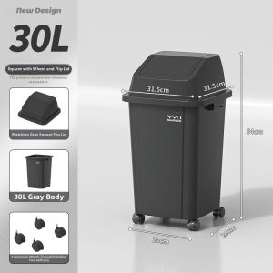 ABEPC | Large Capacity Movable Trash Can with Wheels
