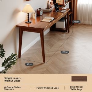 ZHUOHE | Slim Dual-use Writing Desk Computer Table Long Rectangular Office Desk Simple Wall-leaning