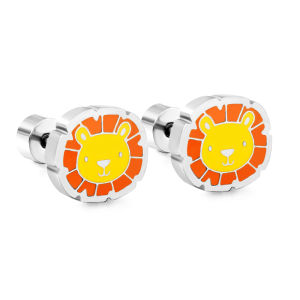 LUXUKISSKIDS Cute Girlss Tiny Earrings Acrylic Childlike Animals Piercing Small Butterfly Stainless Steel Penguin серьги Studs