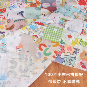 Pure Cotton Baby Quilt Material Kit 100 Pieces Unique Patterns Handmade Patchwork Fabric Newborn Blanket DIY Home Sponge Pad