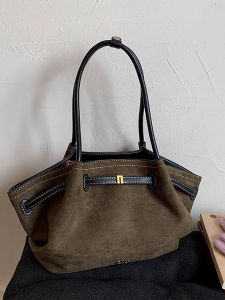 Retro Folded Cloud Tot Bag High Quality Commuter Single Shoulder Versatile Tote Bag Soft Leather Zipper Closure Shopping Bag Shape