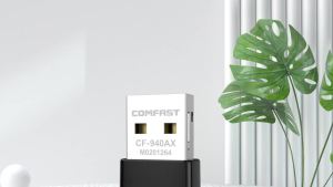 Comfast | COMFAST Mini WiFi6 Adapter 2.4G 300Mbps Wireless Network Card USB Adapter WiFi6 Dongle WPA2 For PC Laptop Windows 8/8.1/10/11