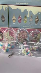 Creative Thicken Transparent Doll Display Bag with Keychain PVC Popmart Display Storage Bag Kawaii Girls Bag Pendant Protect Mystery Toy Storage Case