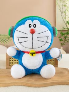 QIAOSHANG | Đồ Chơi Búp Bê Bông Doraemon Đeo Tai Nghe