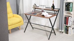 WD Meja Lipat Portable Serbaguna Meja Kerja Meja Belajar Kayu Minimalis - Meja Kayu Lipat Minimalis