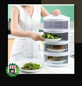 Tudung saji 4 susun rak susun makanan portable food cover multi layer