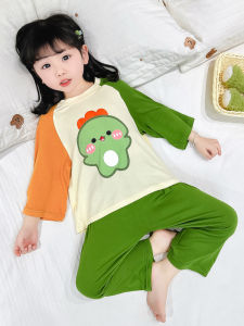 Childrens Summer Thin Modal Sleepwear Set Sleeveless Two-Piece Suit for Boys And Girls Baby Air Conditioning Clothes 0-6 Years Old