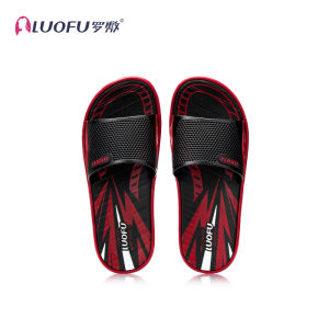 Luofu Mens Indoor Slippers Breathable Wear-Resistant Hollow Design Anti-Slip Comfortable EVA Home Slippers for All Seasons
