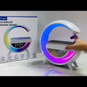 【COD- 24-hour Delivery 】BT3401 Bluetooth speaker desk lamp LED clock display alarm clock atmosphere night light smart wireless mobile charger