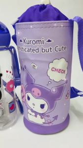 Angel Baby Kids Kuromi Melody Cinnamoroll Kitty Water Bottle Carrier Bottle 550ML Set
