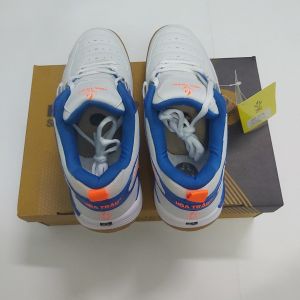 Giày Cầu Lông Nam Nữ Hoả Trâu HT 095 Việt Nam SX Trắng phối