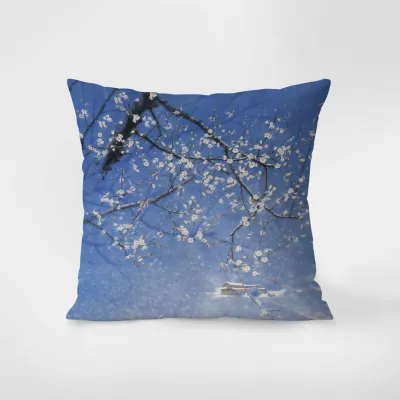 Modern Simple Chinese Style Floral Pillow Cover Sofa Living Room Office Sample Room Waist Pillow Case Cushion Pad