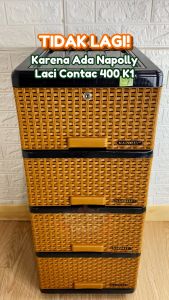 NAPOLLY LACI CONTAC 400 K1 - Laci Plastik Susun / Lemari Pakaian / Rak Lemari Pakaian Anti Jamur Rak Laci Kunci Terjamin Bahan Plastik Berkualitas Tinggi - Lazada