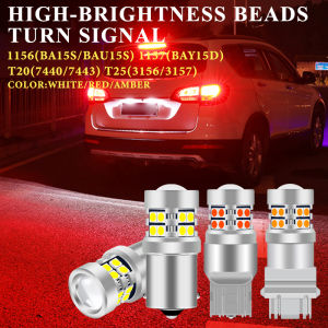 KEVANLY | 2Pcs LED Bulbs 1156 BAU15S BA15S 1157 BAY15D T20 T25 Turn Signals Lights 19SMD DRL Driving Lamp 7440 7443 3157 3156 LED Light