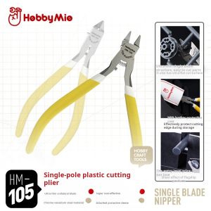 HobbyMio Single-edged Water Mouth Pliers HM105 for GK DIY Model Making Tool Ultra-thin Edge Cutting Pliers with Leather Protective Cover