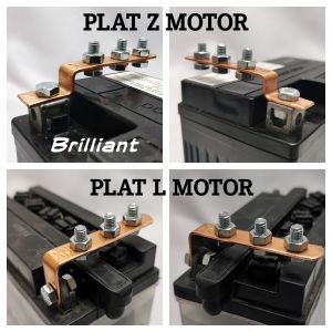 Terminal Plat Tambahan Aki Accu Motor - Ground Plus Universal TEMBAGA