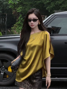 ZHILU | Luxury Off-Shoulder T-Shirt Summer Loose Easy-to-Match