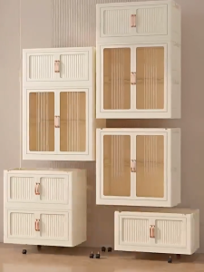 80cm Wardrobe foldable storage cabinet with lid Rak Baju Clothes Organization Storage Rack Cabinet Adult Clothes Storage Cabinet