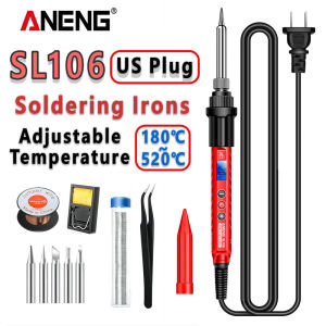 ANENG | Digital Electric Soldering Irons 60W ANENG SL106 180°C~520℃ Adjustable Temperature US Plug Ceramic Heating Core Welding Tools
