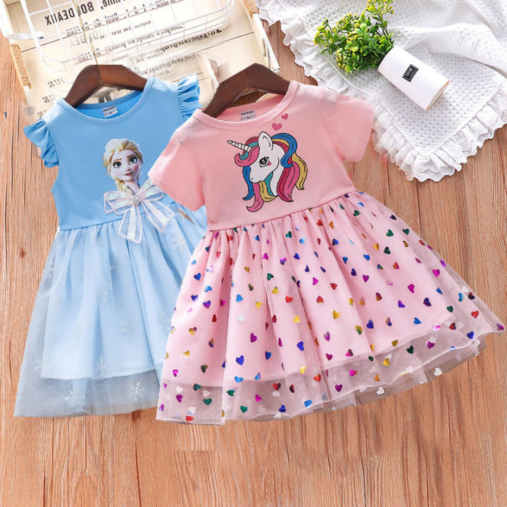 Mua [Có sẵn] Váy đầm trẻ em phong cách Hàn Quốc dễ thương, Váy chấm bi cổ  hoa siêu kute - 110 chiều cao 95-105cm tại EASYKD | Tiki