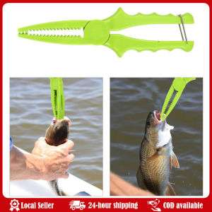 Fish Clip Solid Color Fishing Plier ABS Wear-resistant Useful Entertainment Floating Fishing Plier New Fishing Pliers ABS Plastic Fish Clamp Grip Catch Tongs Pliers Holder Release Body Scissors Fish Tool Fishing