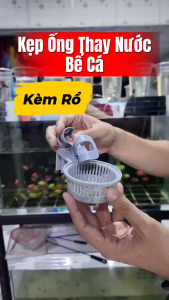 Kẹp Ống Thay Nước Bể Cá Kèm Rổ (Không Làm Xáo Trộn Đáy Bể) Có Thể Xoay Tiện Lợi