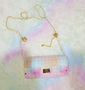 Hong Kong Fashion Babylon Rainbow Caviar Leather Ladies Fashion Crossbody Shoulder Bag