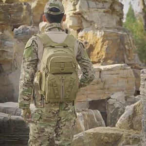 Multi functional outdoor tactical backpack with large capacity for sports cycling and multiple compartments suitable for camping hiking cycling fishing and roading