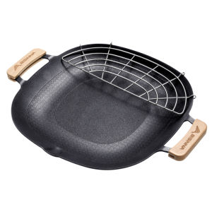 BSWOLF | Portable Camping Grill Pan Portable Butane Stove Dedicated Barbecue Plate