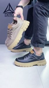 EXITO Sepatu Sneakers Kulit Pria Sport Fashion Shoes Ex22