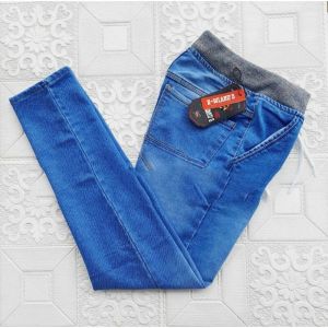 Celana Panjang Jeans Pria Pinggang Karet