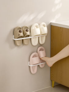 ชั้นวางรองเท้าแตะในห้องน้ำ FaSoLa แบบติดผนัง ไม่ต้องเจาะ ชั้นวางรองเท้าแตะระบายอากาศได้ดี อุปกรณ์จัดระเบียบในบ้าน