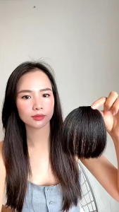 Mái ngố đơn tóc thậ.t nữ (không có tóc phía sau) - Tóc Giả Vân Anh