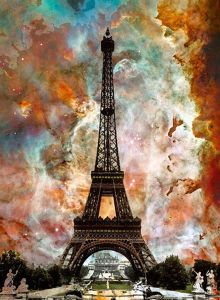 5D DIY Diamond Painting Paris Eiffel Tower Full Round Diamond Mosaic Scenery Diamond Embroidery Kit Rhinestone Home Decoration
