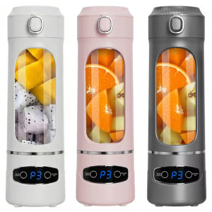 [Auto Vktech] 600ML Rechargeable Juice Maker With 12 Stainless Steel Blades Multi-Functional Fruit Extractors USB Charging for Crushing Ice/Nuts/Fruits/Vegetables