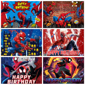 Beast Kingdom | Superhero Spider Man Backdrop Boys Birthday Decorations Party Supplies Baby Shower Banner Photography Background Boys Gifts
