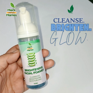 Brightening Facial Foamer by Mark and Marias 60ml | Deep Cleansing Face Wash | Helps Brighten Dull Looking Skin | Hydrating Facial Cleanser | Oil Control Face Foam Smooth Skin Texture Refreshing Daily Skincare Gentle Formula for Men Women Premium Quality
