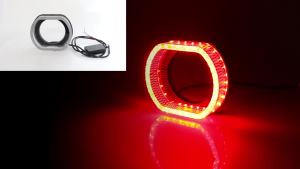 KEVANLY | 3 Inch Led 5D Angel Eyes Halo Rings Car Front Headlight RGB Colorful Decorative Light Oval DRL Driving Light
