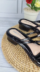 Sandal Heel Hak Tahu 3 cm | Sandal Selop Wanita Heels 3 cm | Sandal High Heels Wanita Hak Tahu Tali