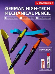 STABILO | Ergonomic Posture Correcting Writing Unbreakable Automatic Pencil 0.5mm