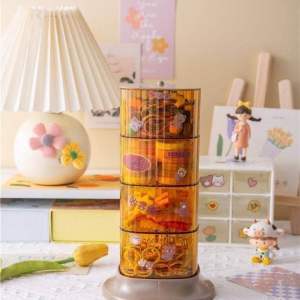 ชั้นวางของ กล่องใส 4ชั้น กล่องใส่เครื่องประดับ