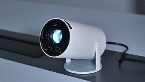 [COD READY]NEW 2024 Proyektor HY300 4K Ultra HDMI 720p Android 11.0 WiFi Bluetooth Telepon Wireless Smart Proyektor 8000 Lumens Projector Fleksibel Laser Portabel Proyektor