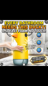 [SG Stock] Automatic Foaming Soap Dispenser | Cute Duck Cartoon for Kids | Touchless Infrared Sensor | 0.5s Fast Foaming | Battery Operated