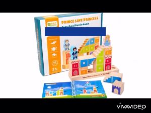 [Choo Choo Toy] Wooden Building Blocks Puzzle Game Prince Saves Princess Montessori Toys Mainan Bayi 王子救公主积木 - BT320