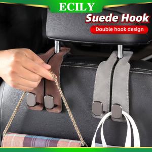 ECILY Car Seat Back Hook Small Hooks For Storage On The Rear Seats Of The Car Metal Double Hooks Inside The Car